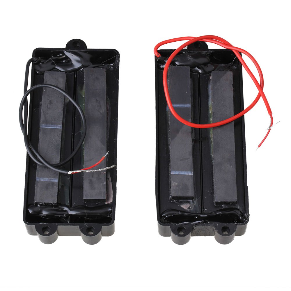 BQLZR Black Ceramic Magnet 5 String M Bass Humbucker Double Coil Pickup for Bass Guitar and Bass Replacement Pack of 2 4.13x1.77